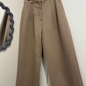 Abercrombie & Fitch Tan Wide Leg Trousers